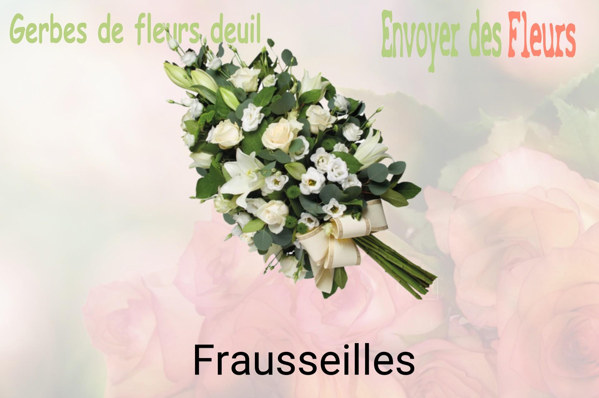 Gerbe de fleurs de deuil livrée à Frausseilles